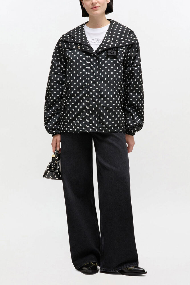Veste en nylon imprimé, Black
