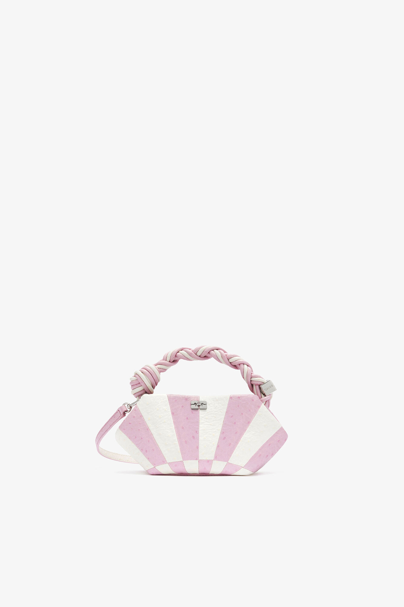 Mini Bou Bag in Pink Circus, Recycled Polyester, in colour Lilac Snow - 1 - GANNI