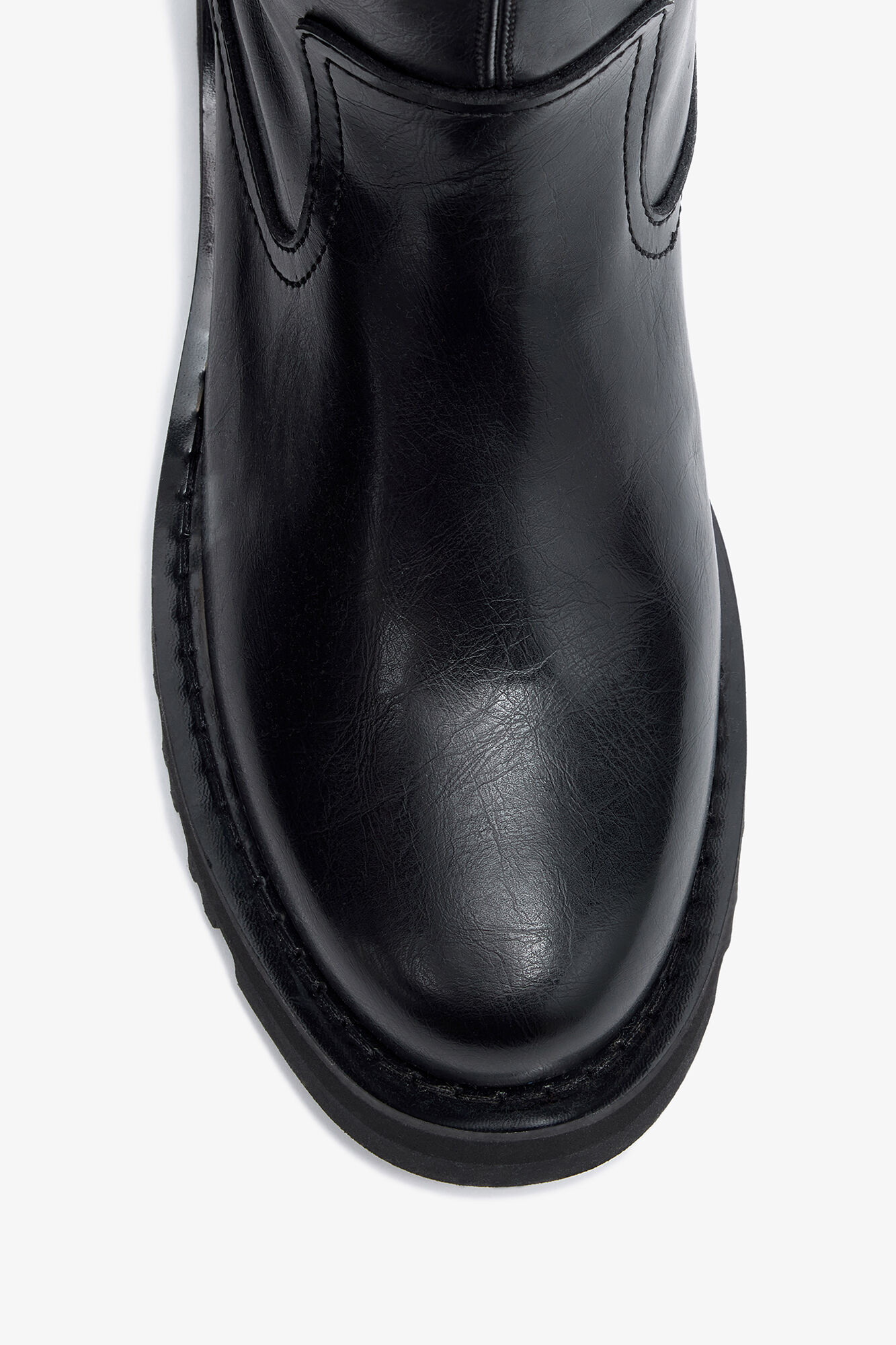 High Boots in Black Oleatex, Oleatex™, in colour Black - 3 - GANNI