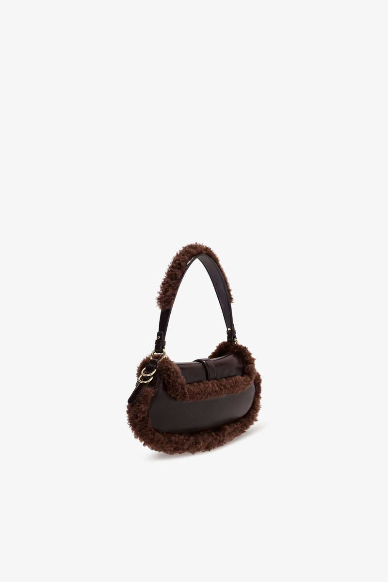 B-Kat Bag in Brown, Polyester, in colour Demitasse - 2 - GANNI