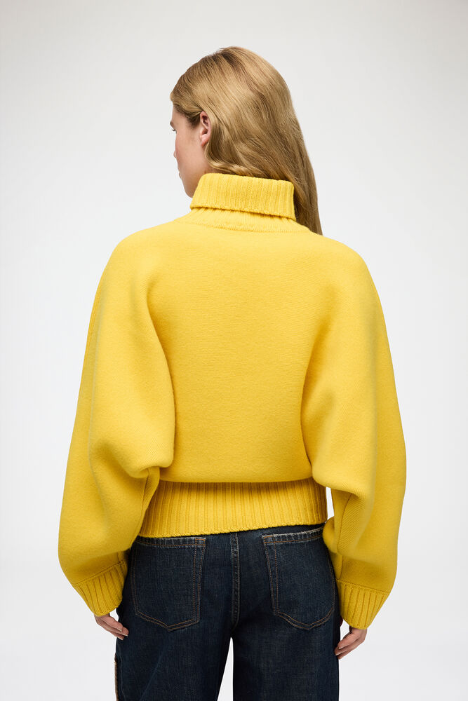 Turtleneck in Double Knit, Lemon