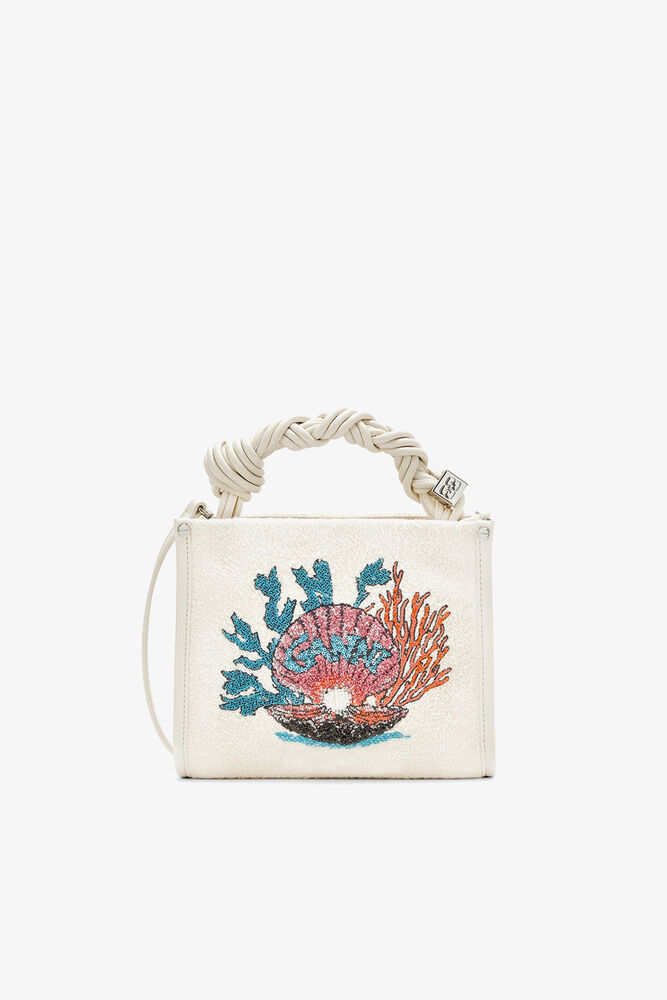 Small Bou Crossbody in White Terry, Egret