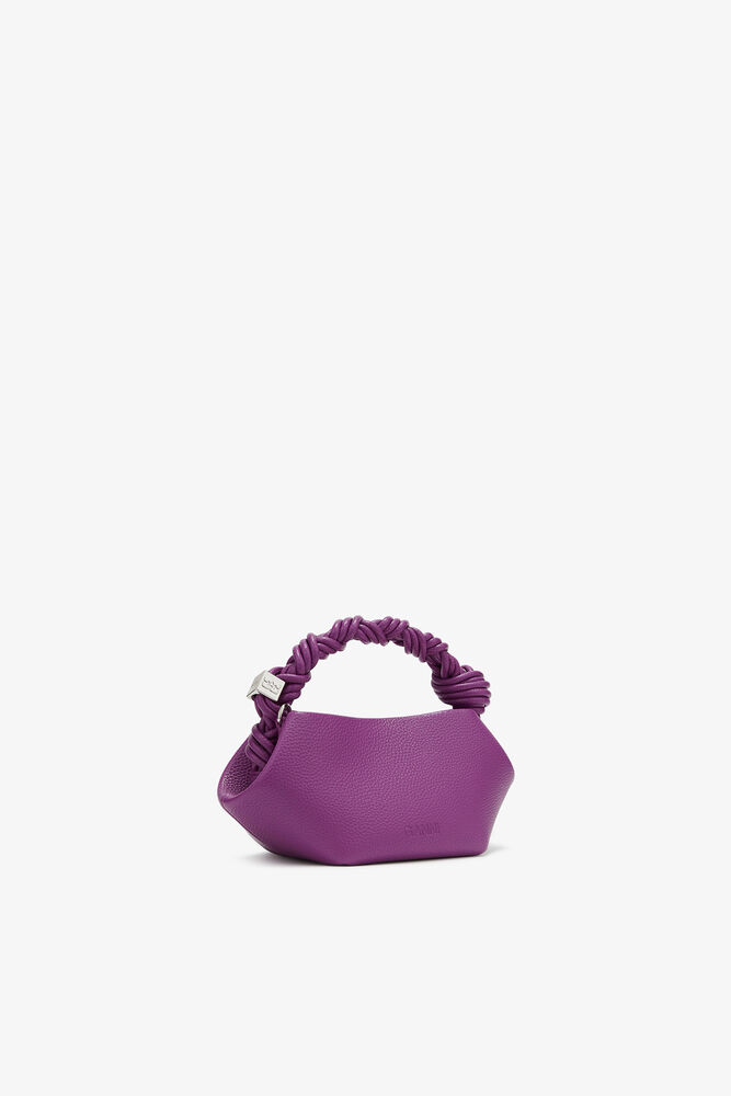 Mini Bou Bag in Grained Purple, Sparkling Grape