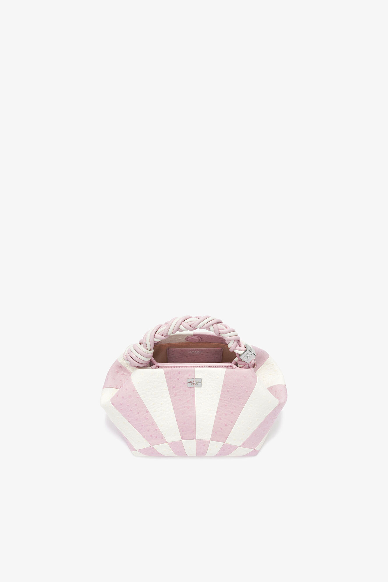 Lille Bou taske i lysrød circus, Recycled Polyester, in colour Lilac Snow - 3 - GANNI