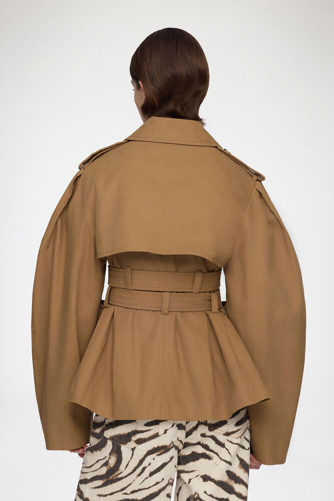 Jacke aus beigem Canvas, Ermine
