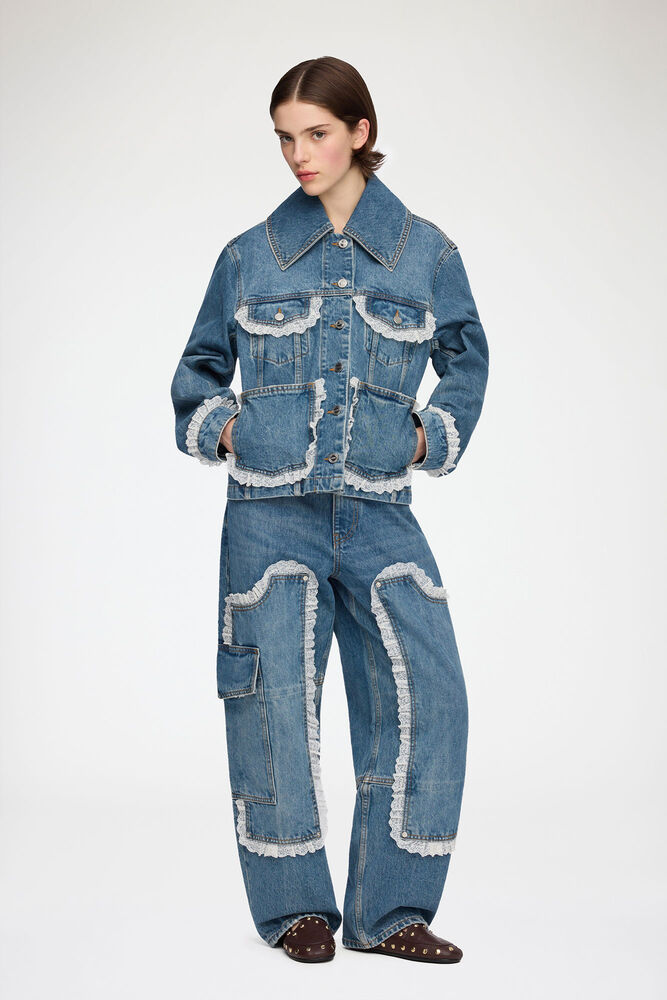 Jacket in Rigid Denim, Dark Blue Vintage