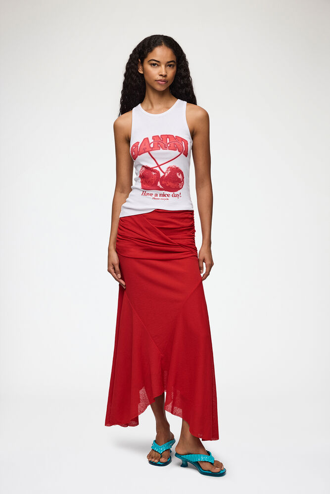 Tank Top with Cherry, Bright White