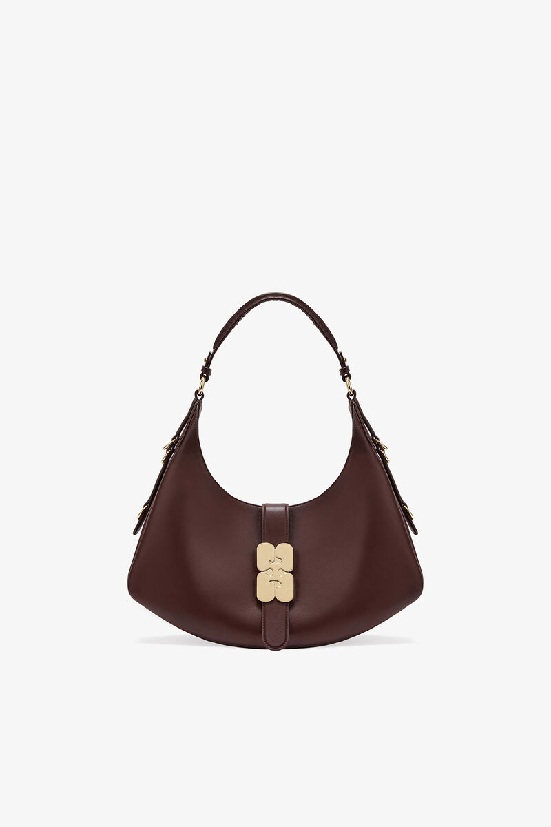 Petit sac Kat marron, Recycled Leather, in colour Chicory Coffee - 1 - GANNI