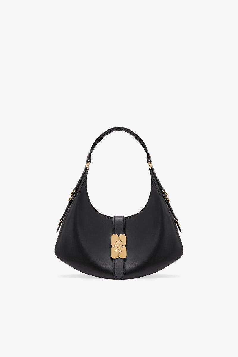 Petit sac Kat noir, Recycled Leather, in colour Black - 1 - GANNI