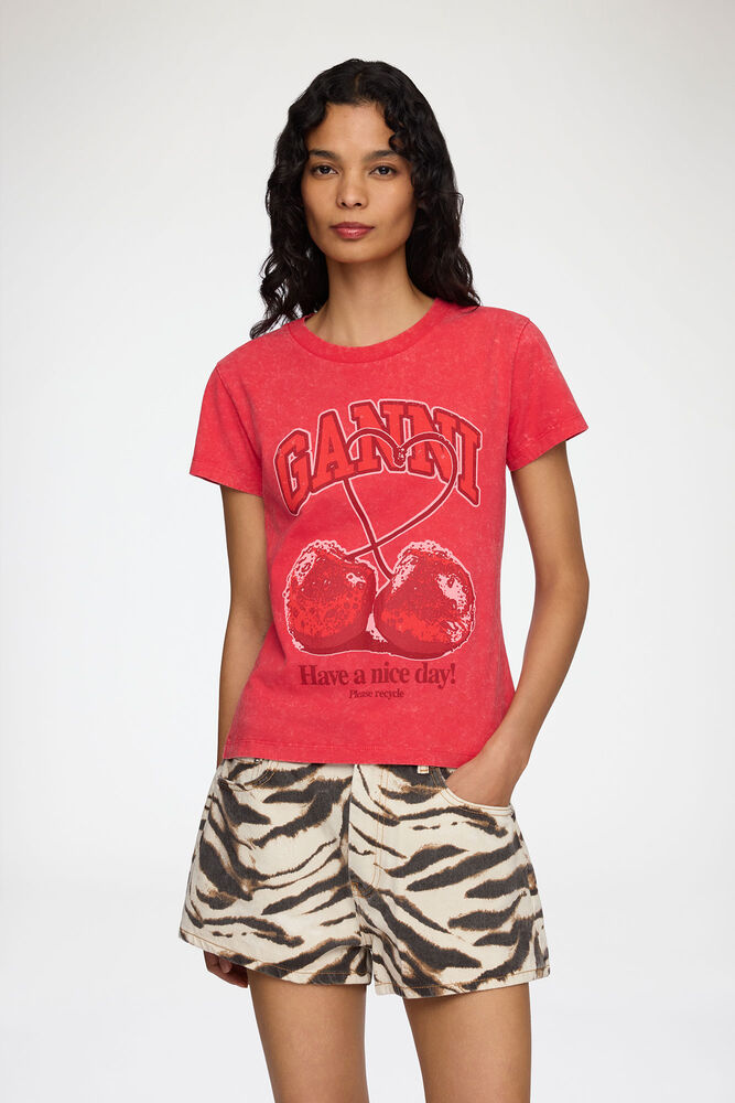 Baby Fit Future T-shirt with Cherry, High Risk Red
