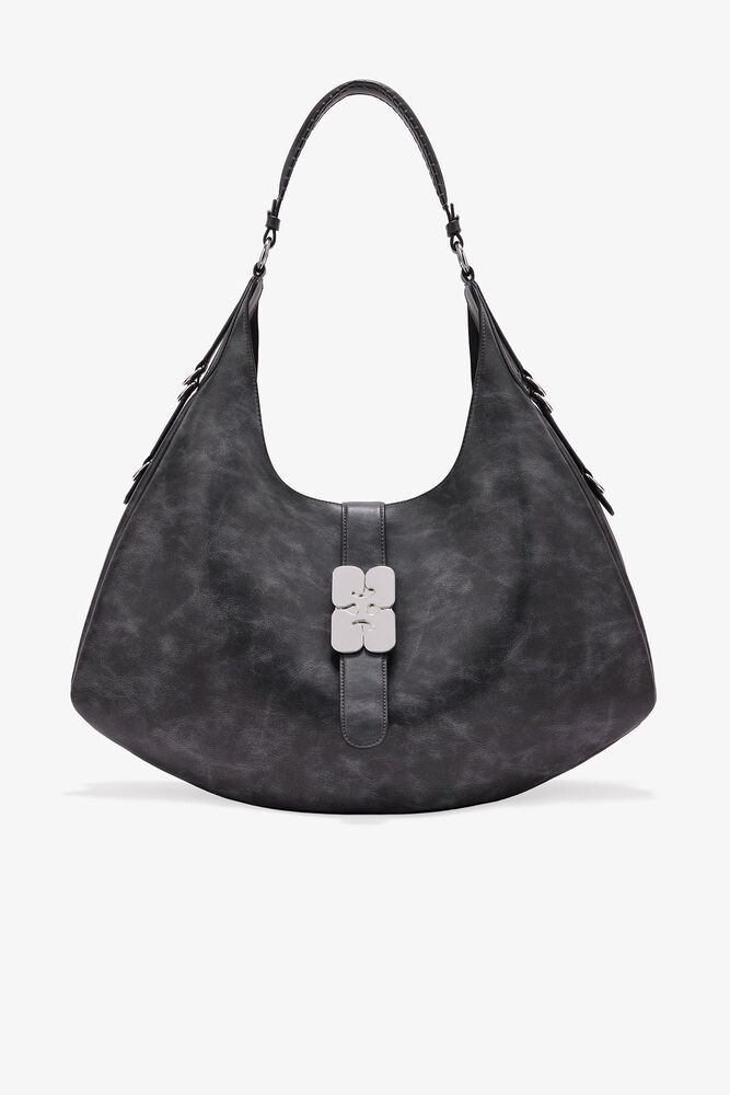 Large Kat Bag in Grey, Ebony