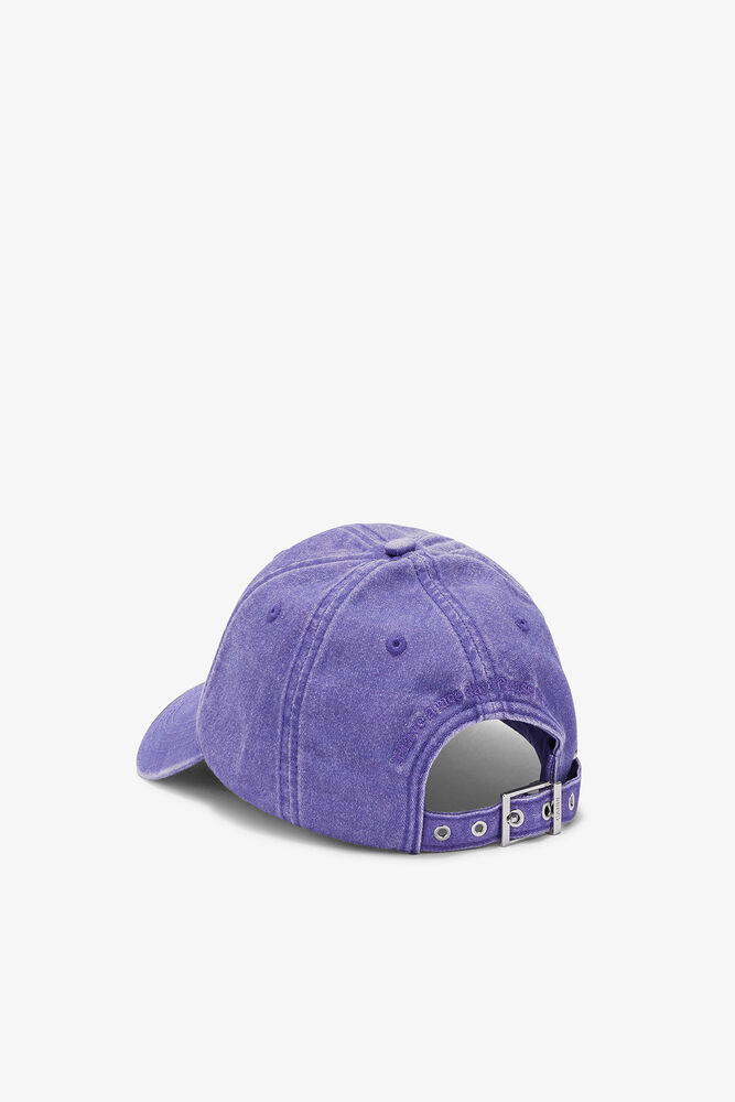 Cap in Washed Cotton Canvas, Passion Flower