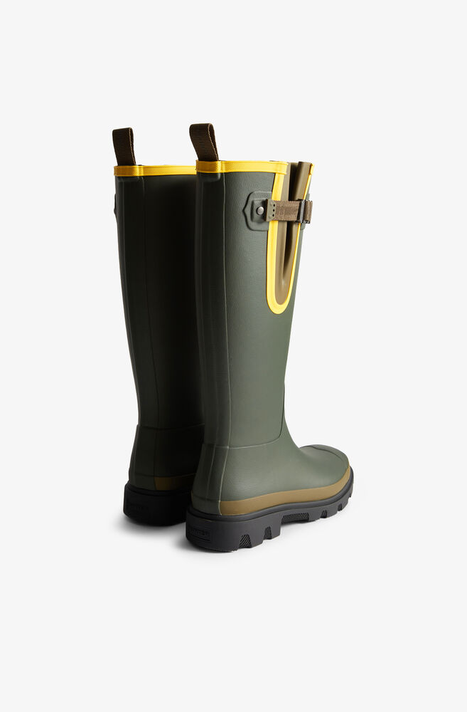 Downpour Tall Boots in Green, Dark Olive