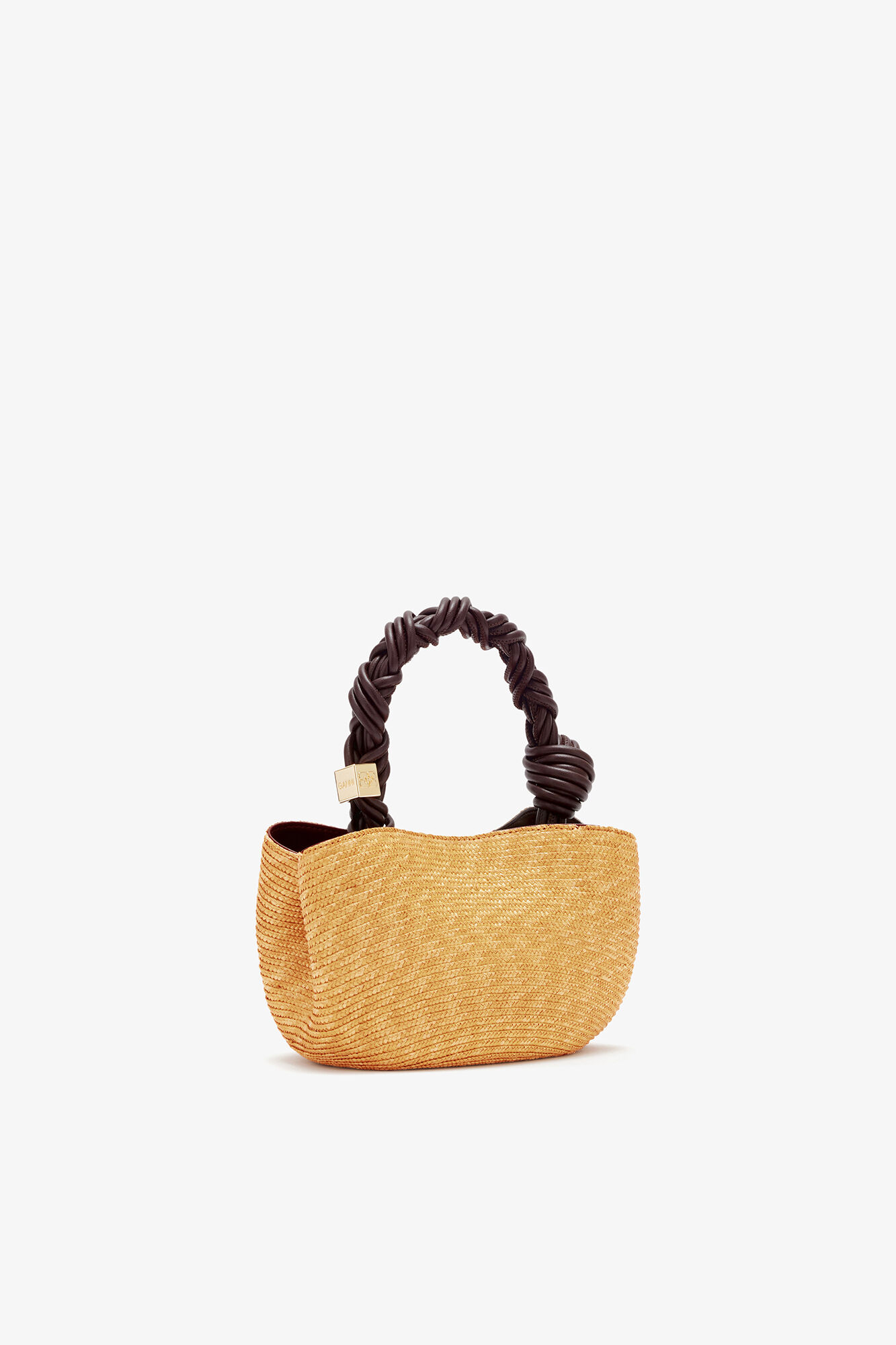 バッグ GANNI BOU BAG Small Caramelcaf Italian Straw Mini Bou Bag in Straw | GANNI US