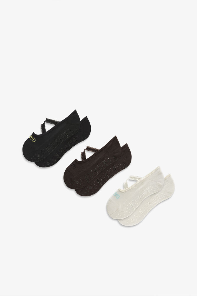 Find Your Balance Ruffle-Trim Grip Socks, Multicolour