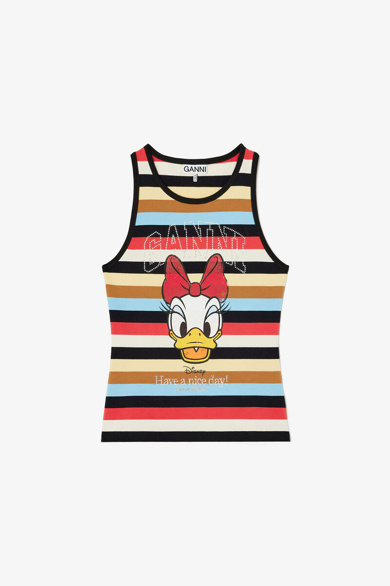 Tank Top with Daisy Duck, Organic Cotton, in colour Multicolour - 1 - GANNI