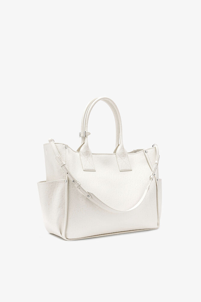 Posy Bag in White Ostrich, Egret