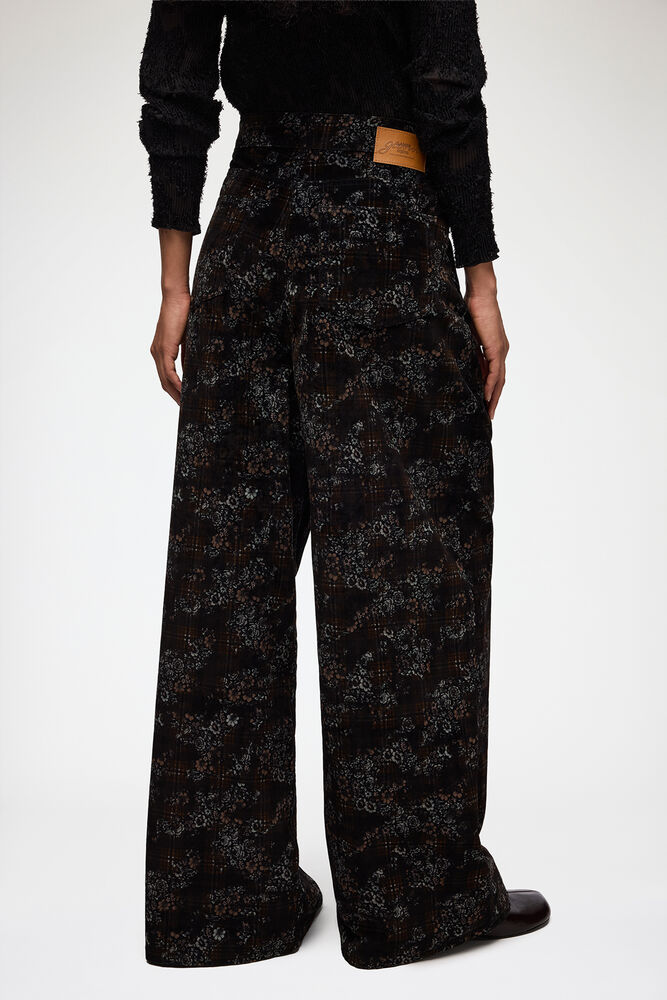 Marri Jeans in Printed Denim, Winter Moss