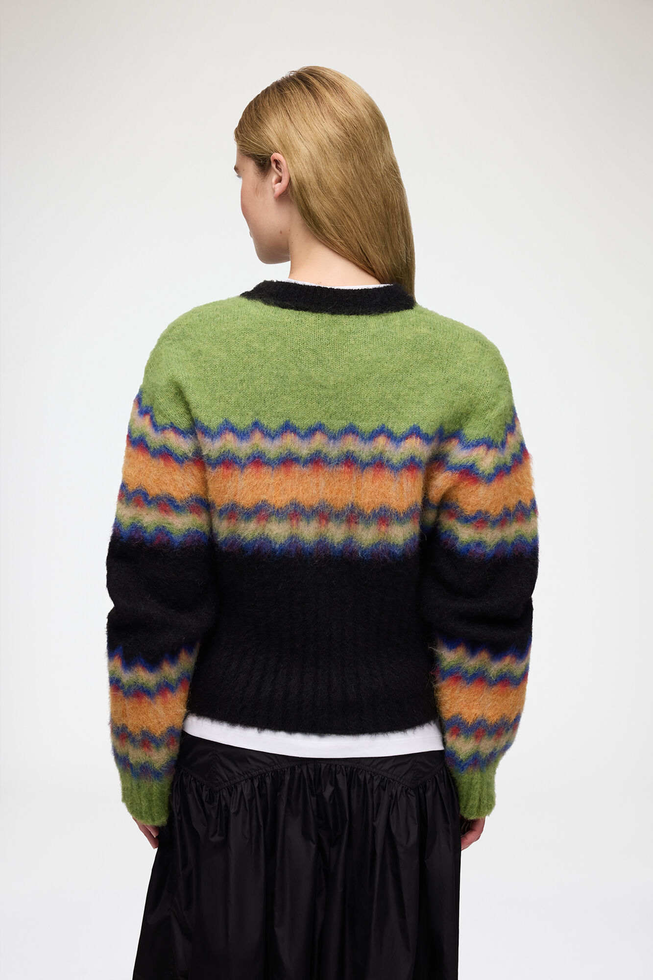 Jumper in Fairisle Alpaca, Alpaca, in colour Multicolour - 3 - GANNI