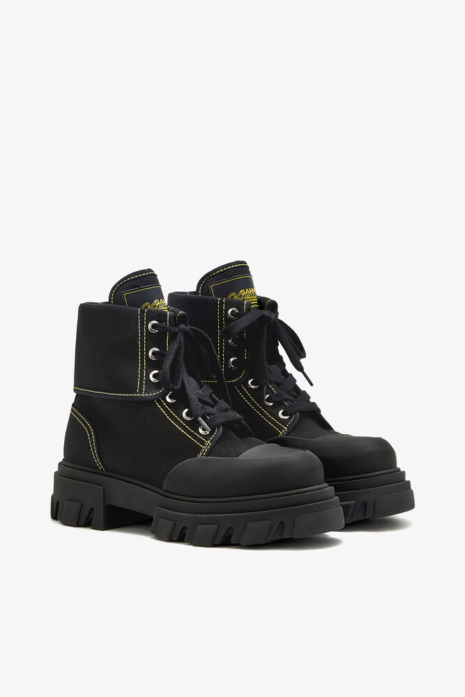Bottes de trail en toile noire, Black