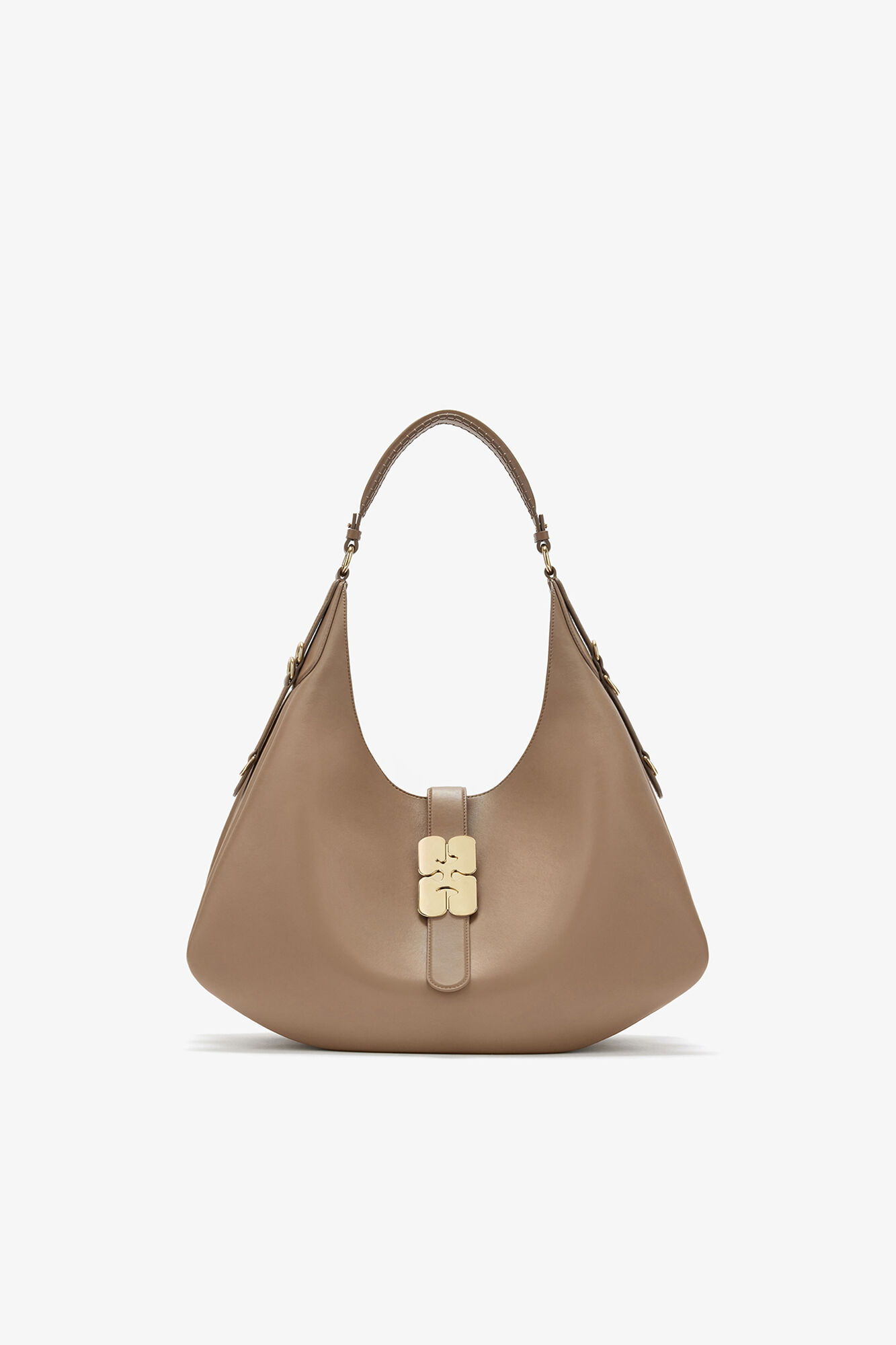 Große Kat Tasche in Braun, Recycled Leather, in colour Coca Mocha - 1 - GANNI