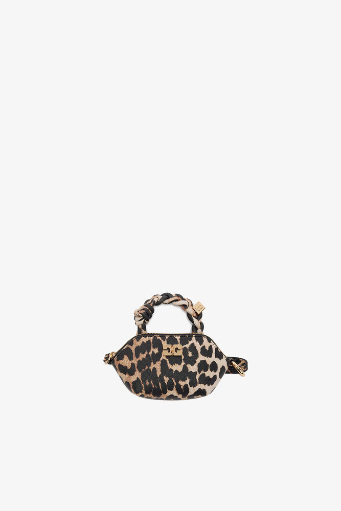 Nano Bou taske i leopard, Almond Milk
