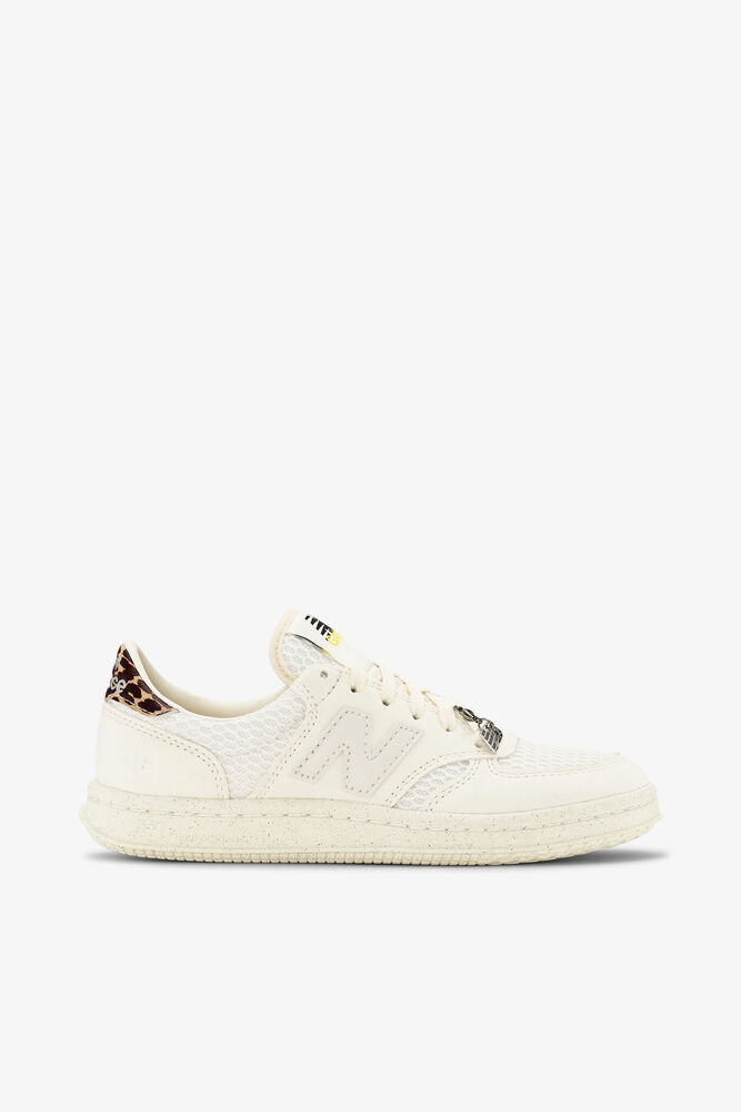 GANNI x New Balance T500 Sneakers, Egret