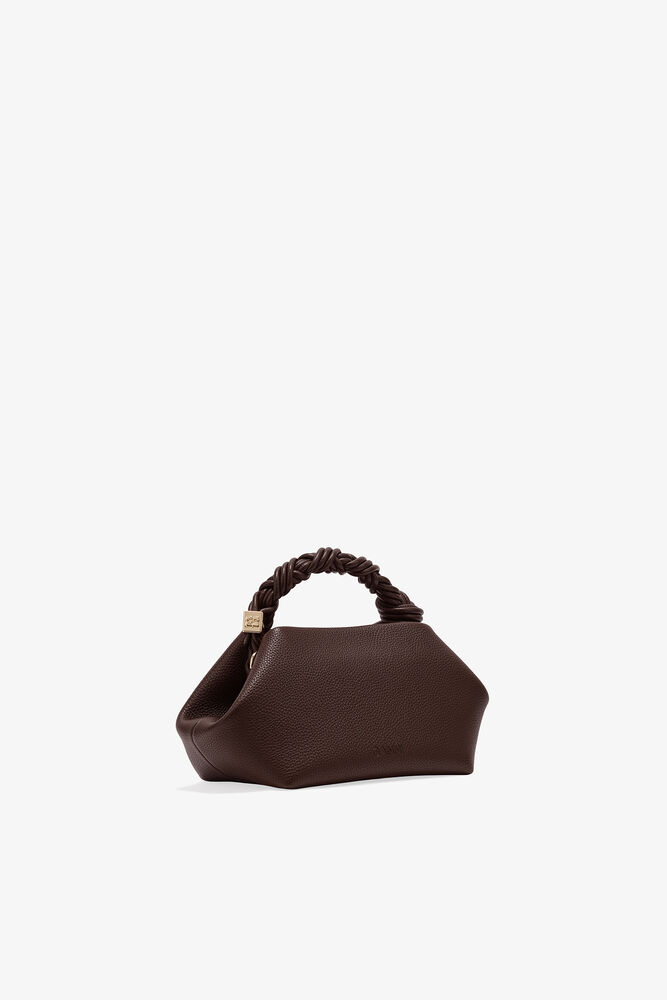 Small Bou Bag in Grained Brown, Chicory Coffee