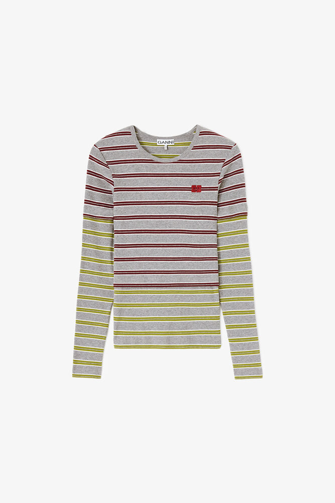 Long-sleeve Top in Double Stripe, Port Royale