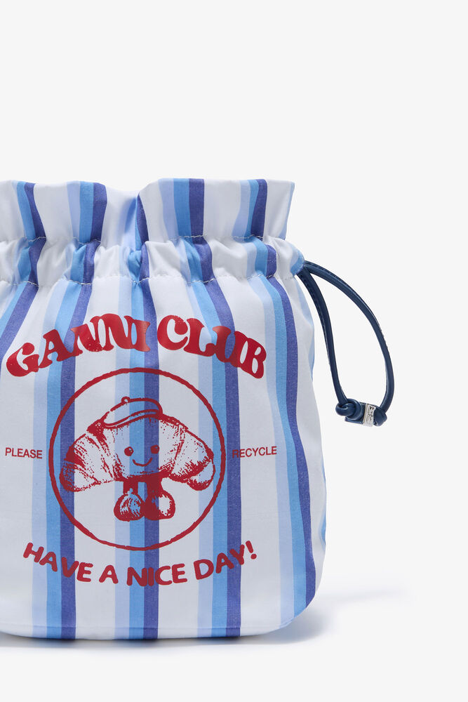 Pouch Paris GANNI Club, Silver Lake Blue