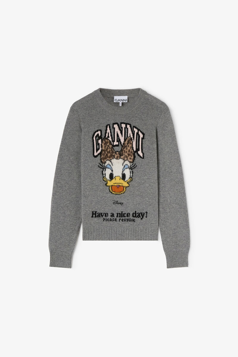 Pull en laine Daisy Duck, Wool, in colour Paloma - 1 - GANNI