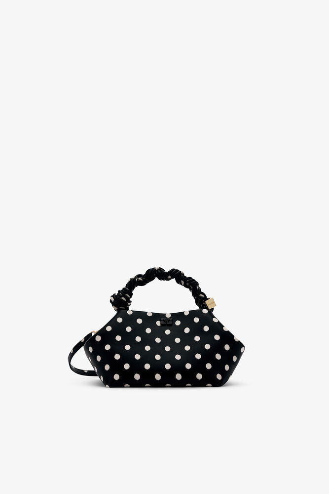 Small Bou Bag in Polka-Dot , Black