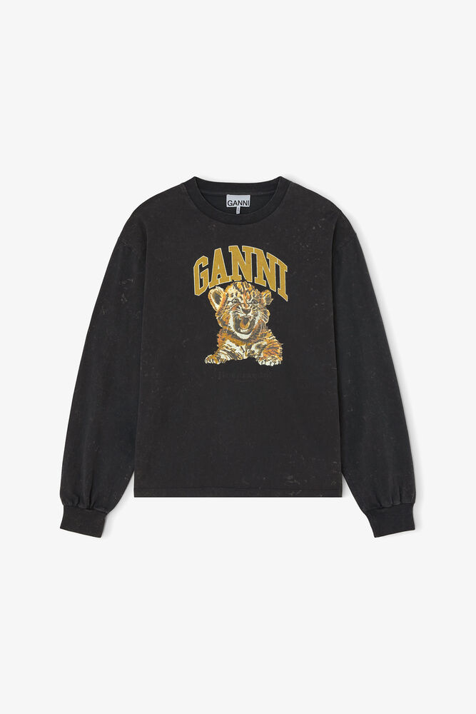 Long-sleeve T-shirt with Tiger, Phantom