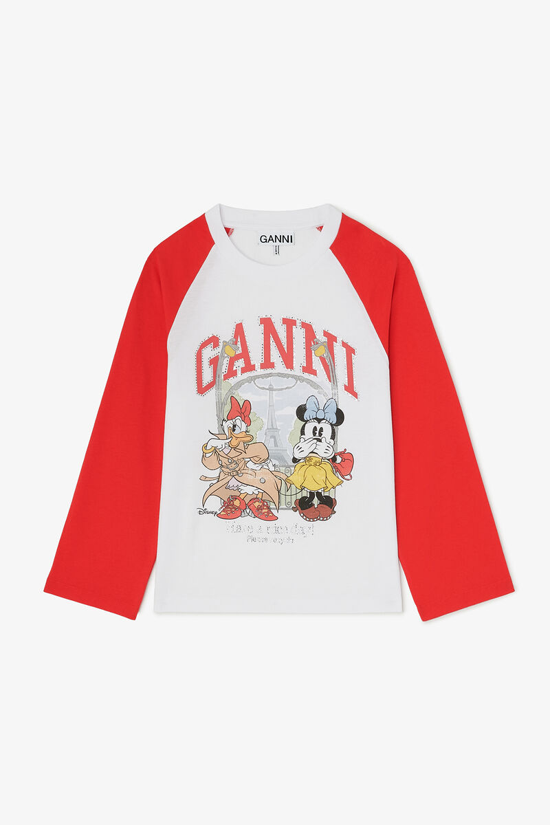T-shirt with Minnie Mouse & Daisy Duck, Organic Cotton, in colour Bright White - 1 - GANNI