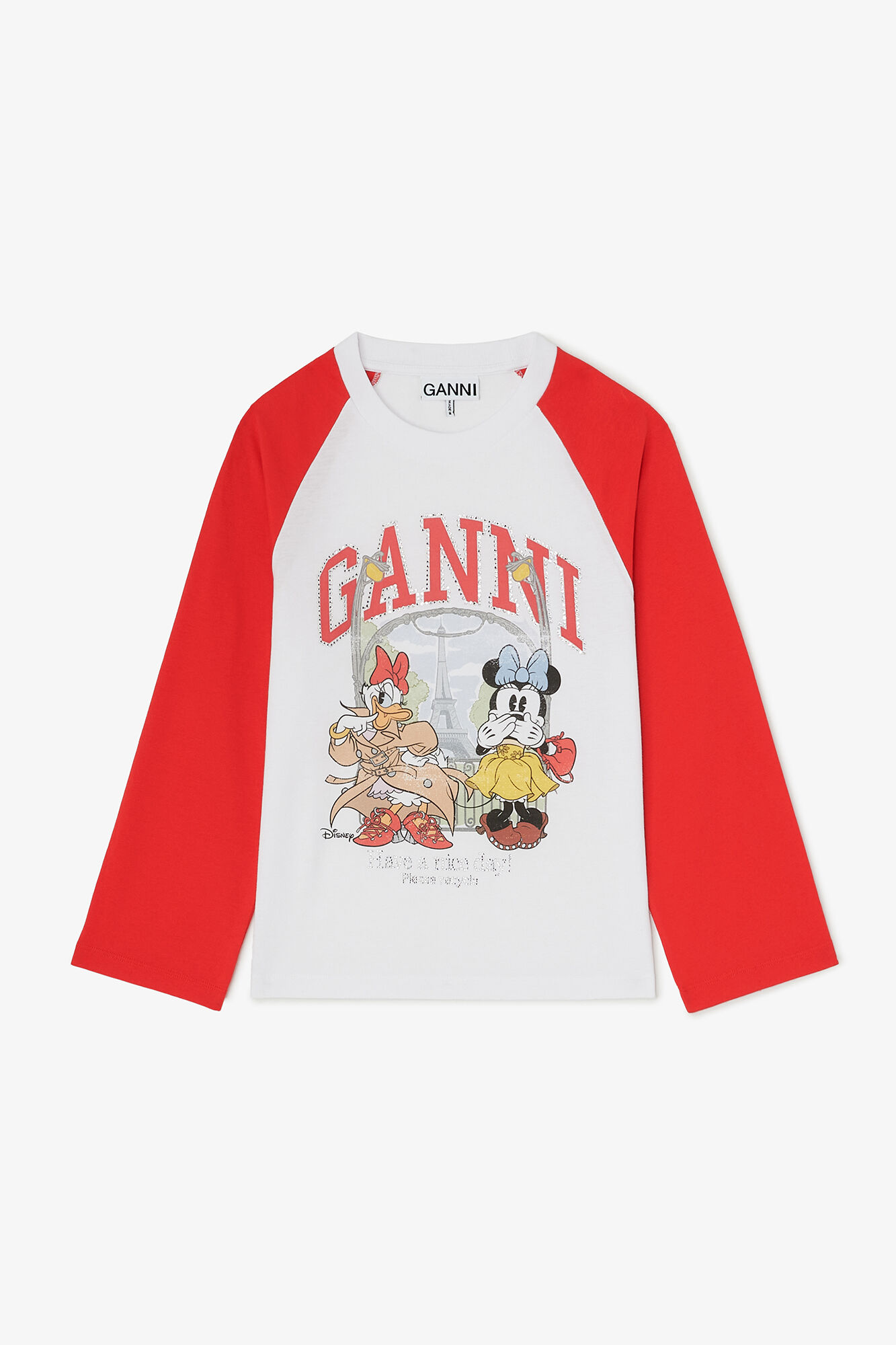 T-shirt with Minnie Mouse & Daisy Duck, Organic Cotton, in colour Bright White - 1 - GANNI