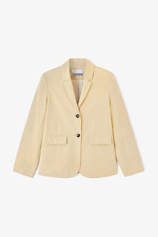 Blazer in Beige Suiting, Summer Sand