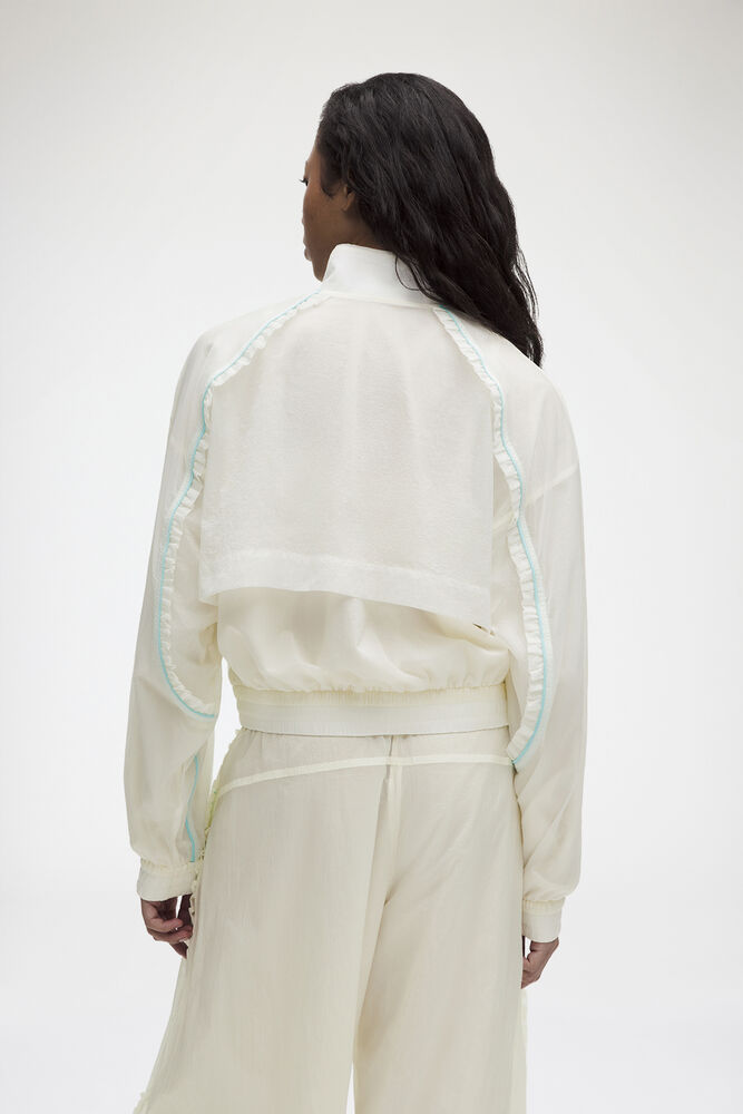 Veste texturée à volants, Coconut Ivory
