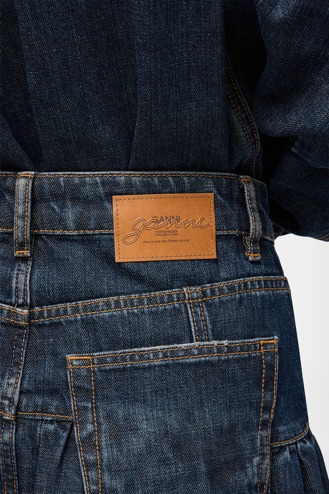 Rock aus strukturiertem Denim, Dark Blue Vintage