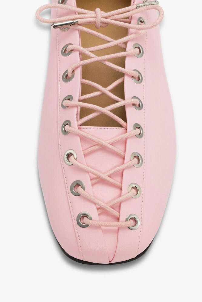 Lace-Up Ballerinas in Rose, Fairy Tale