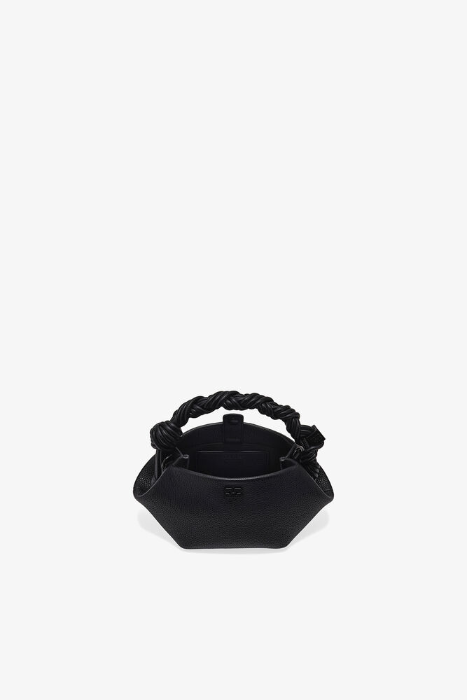 Mini Bou Bag in Grained Black, Black