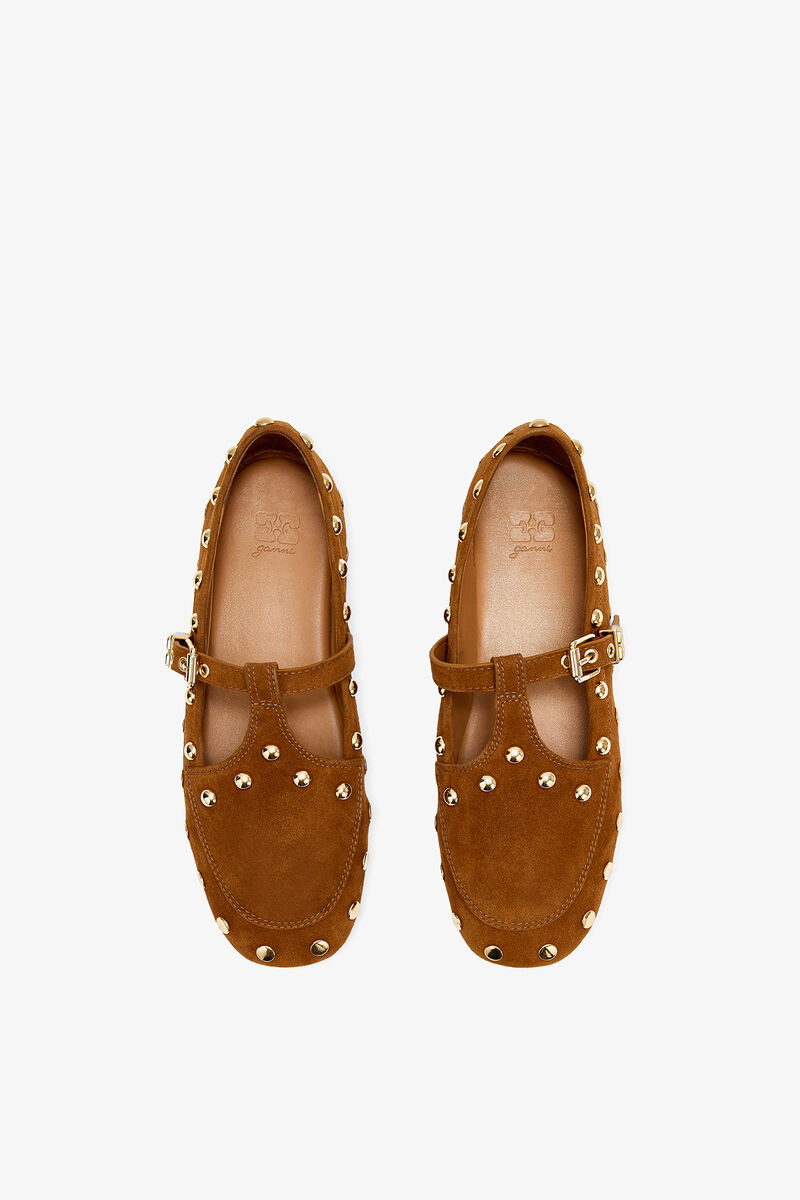 Mary Jenny Mokassins aus Wildleder, Leather, in colour Caramel Cafe - 3 - GANNI