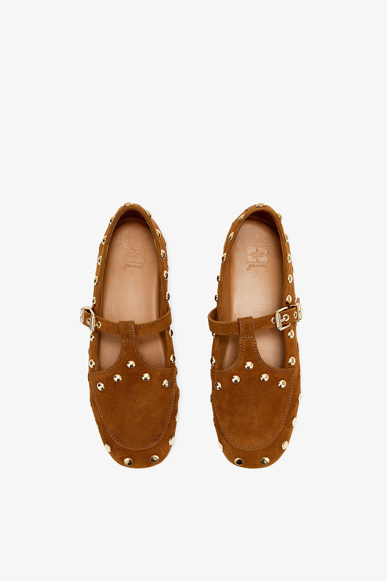 Mary Jenny Mokassins aus Wildleder, Leather, in colour Caramel Cafe - 3 - GANNI