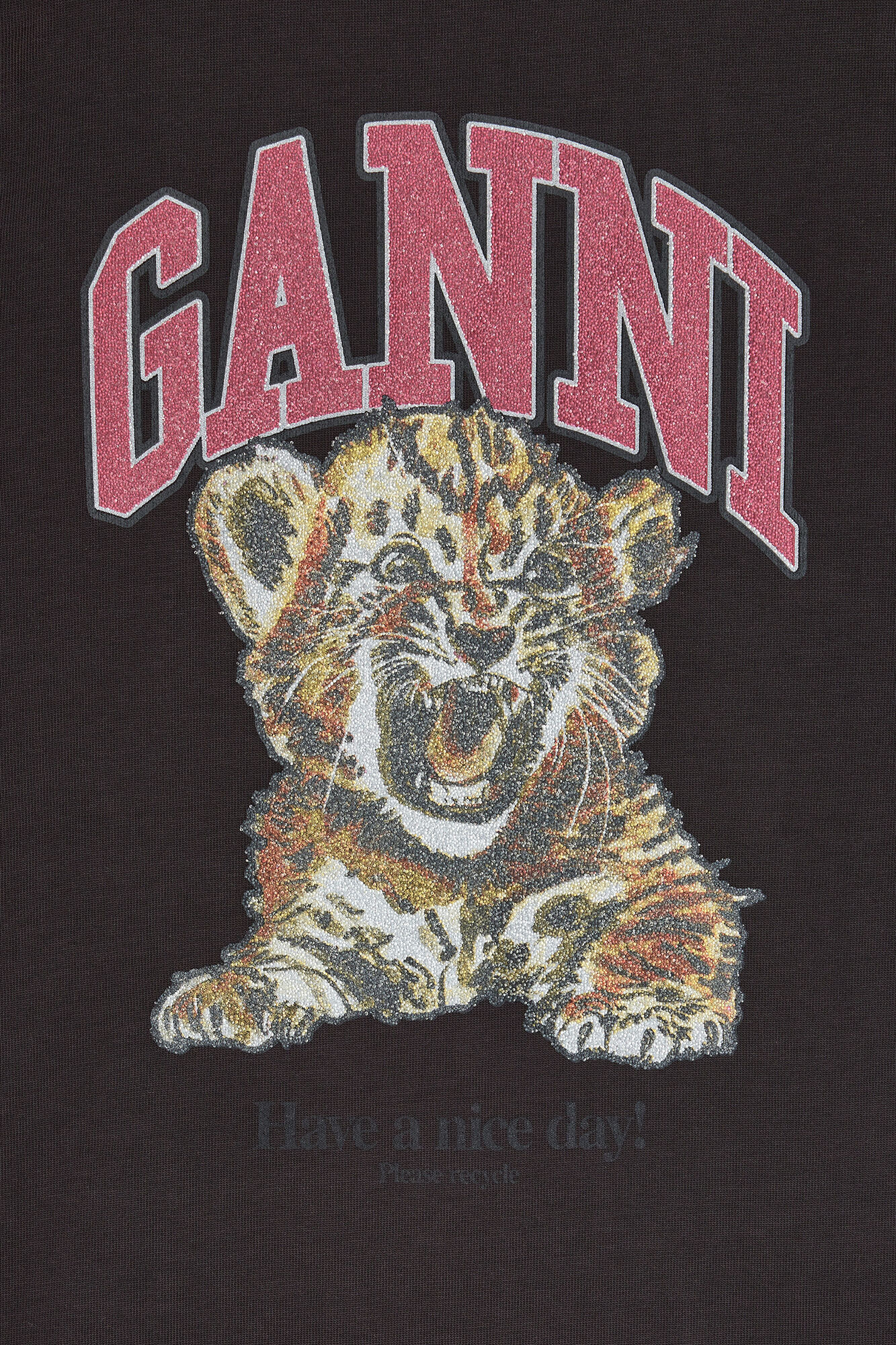 タイガー Tシャツ, Organic Cotton, in colour Phantom - 3 - GANNI