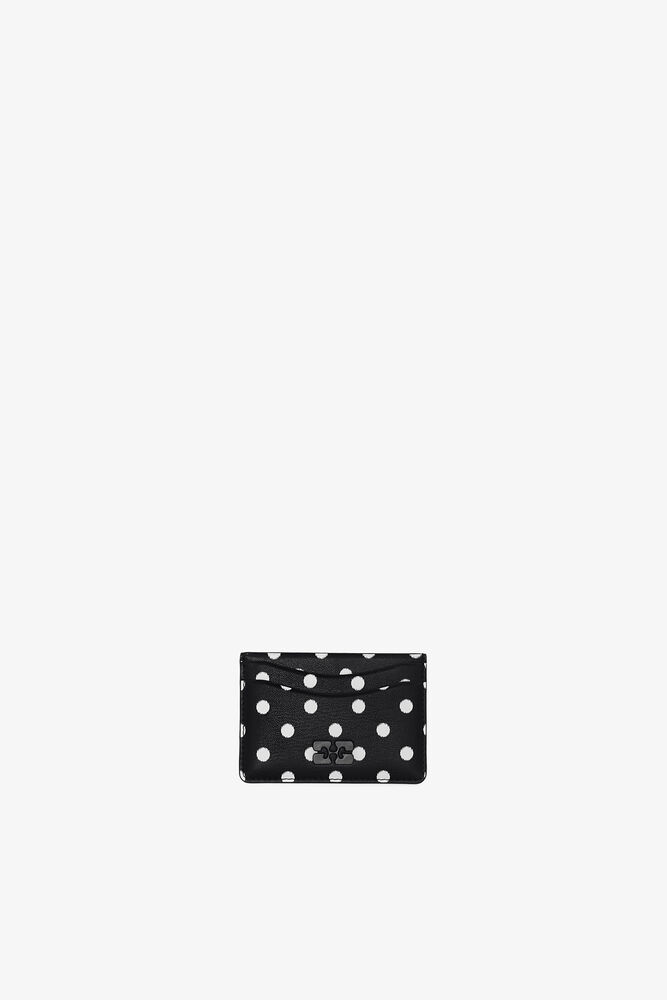 Bou Card Holder with Print, Black