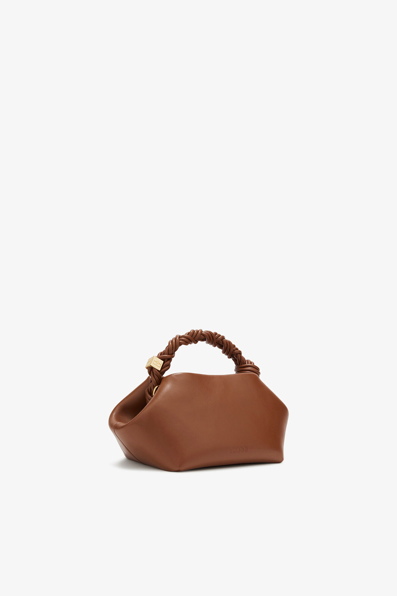 Small Bou Bag in Brown, Recycled Leather, in colour Sorrel Horse - 2 - GANNI