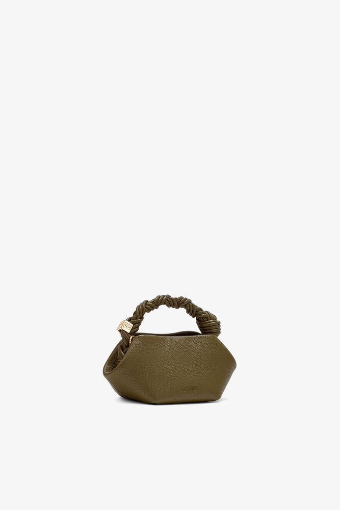 Mini Bou Bag in Grained Green, Military Olive
