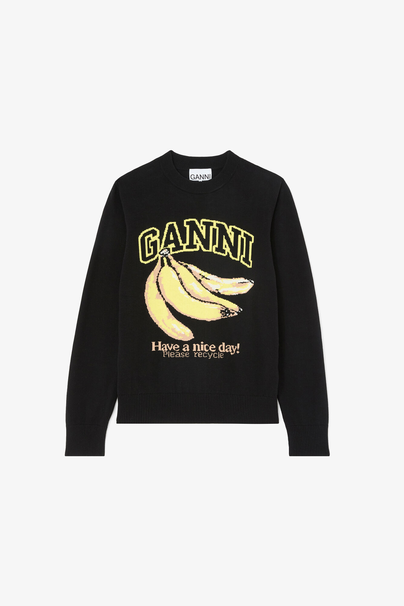 Pullover mit Banane, Wool, in colour Black - 1 - GANNI