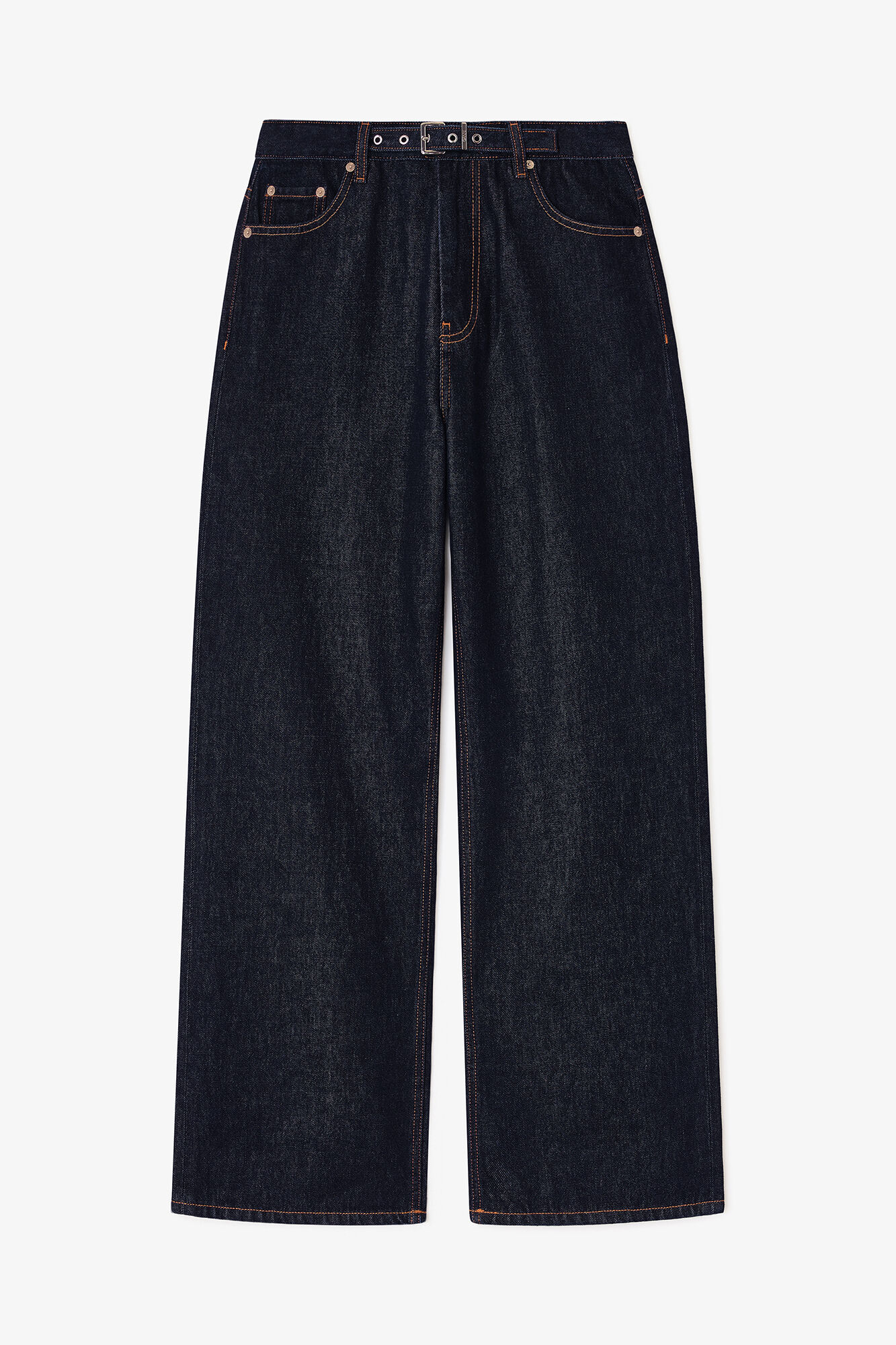 Izey Jeans in Rinse Denim, Organic Cotton, in colour Rinse - 1 - GANNI