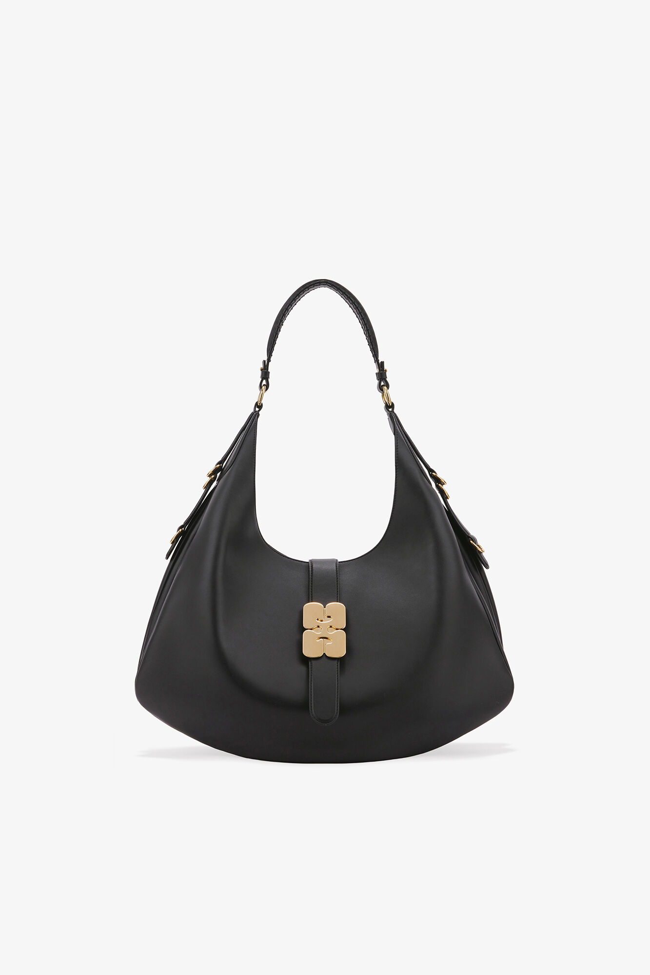 Grand sac Kat noir, Recycled Leather, in colour Black - 1 - GANNI
