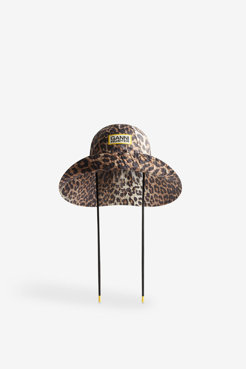 Water Resistant Bucket Hat, Recycled Polyester, in colour Almond Milk - 1 - GANNI